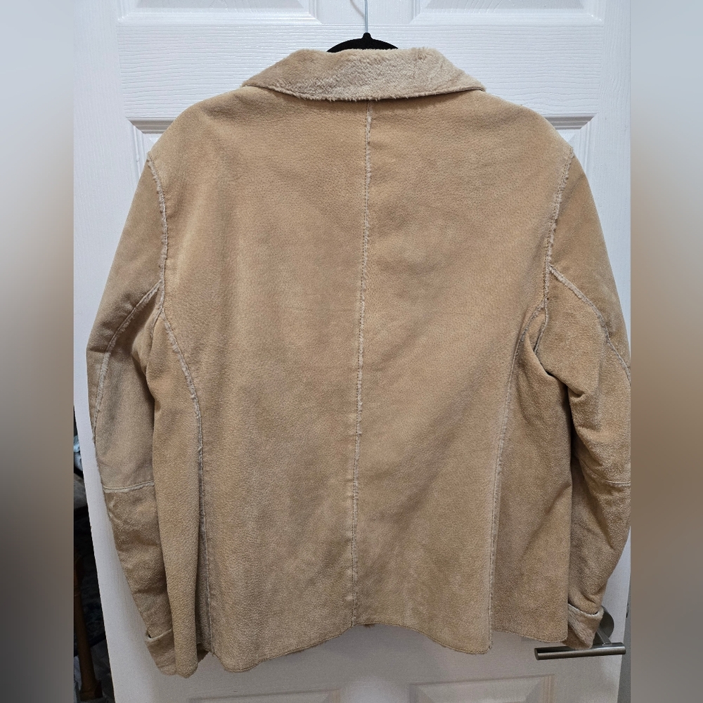 Winlit Women's Suede Jacket, Tan, Size L - Picture 11 of 14
